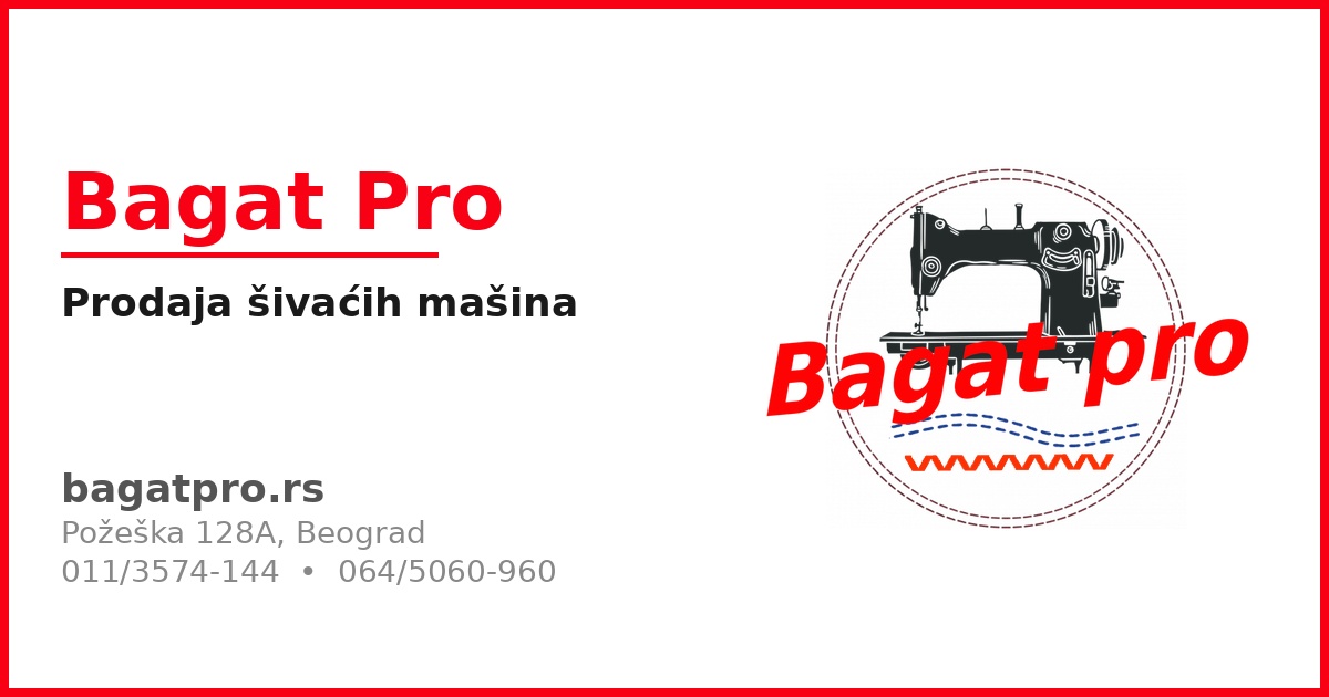 Servis šivaćih mašina Bagat pro